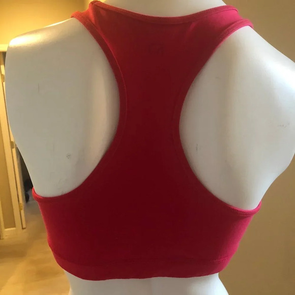 Gap Fit Activewear Racer Back Sports Top in Polyester Spandex Deep Pink Size L - Picture 2 of 3